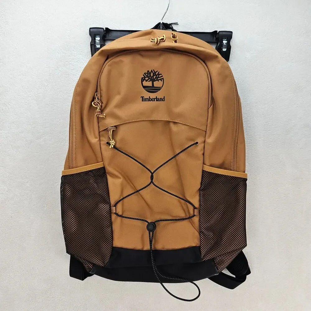 TIMBERLAND UNISEX BACK TO SCHOOL BACKPACK WHEAT NWT EMBROIDERED LOGO HEAVY DUTY